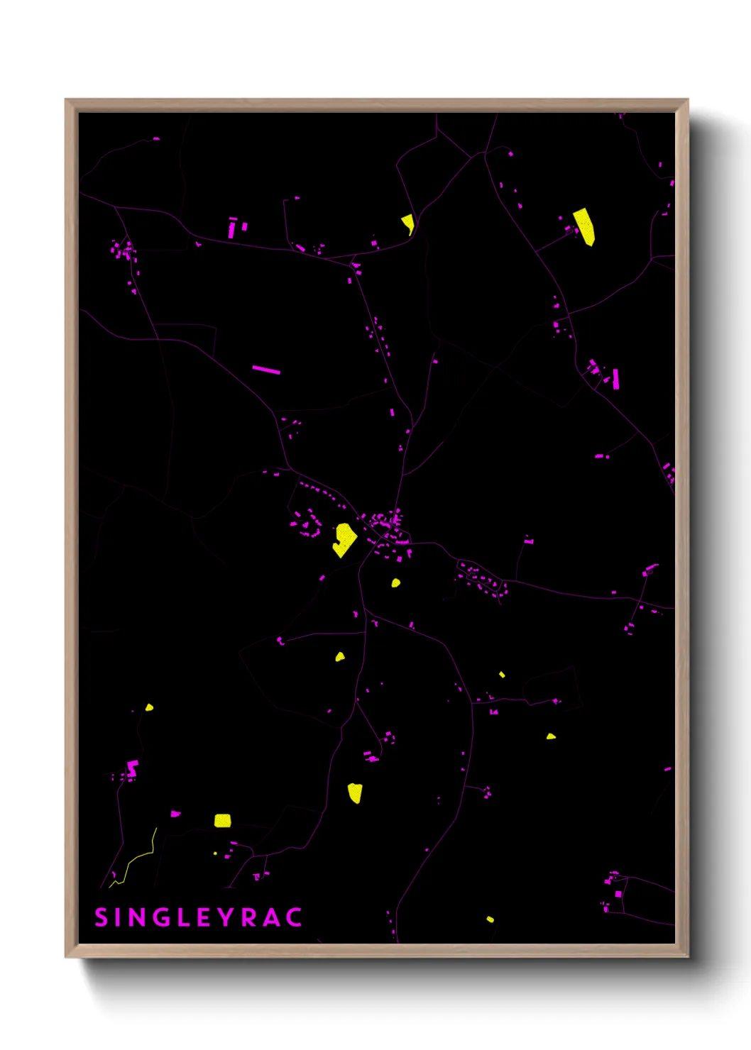Une affiche de carte sur Singleyrac