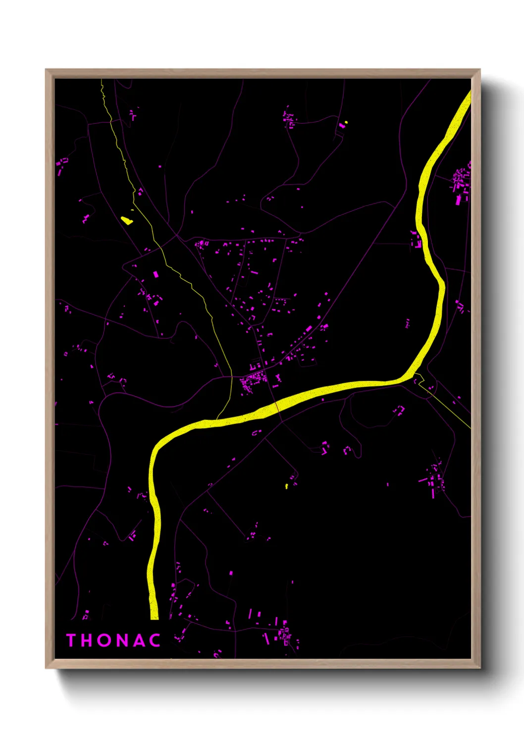 Une affiche de carte sur Thonac