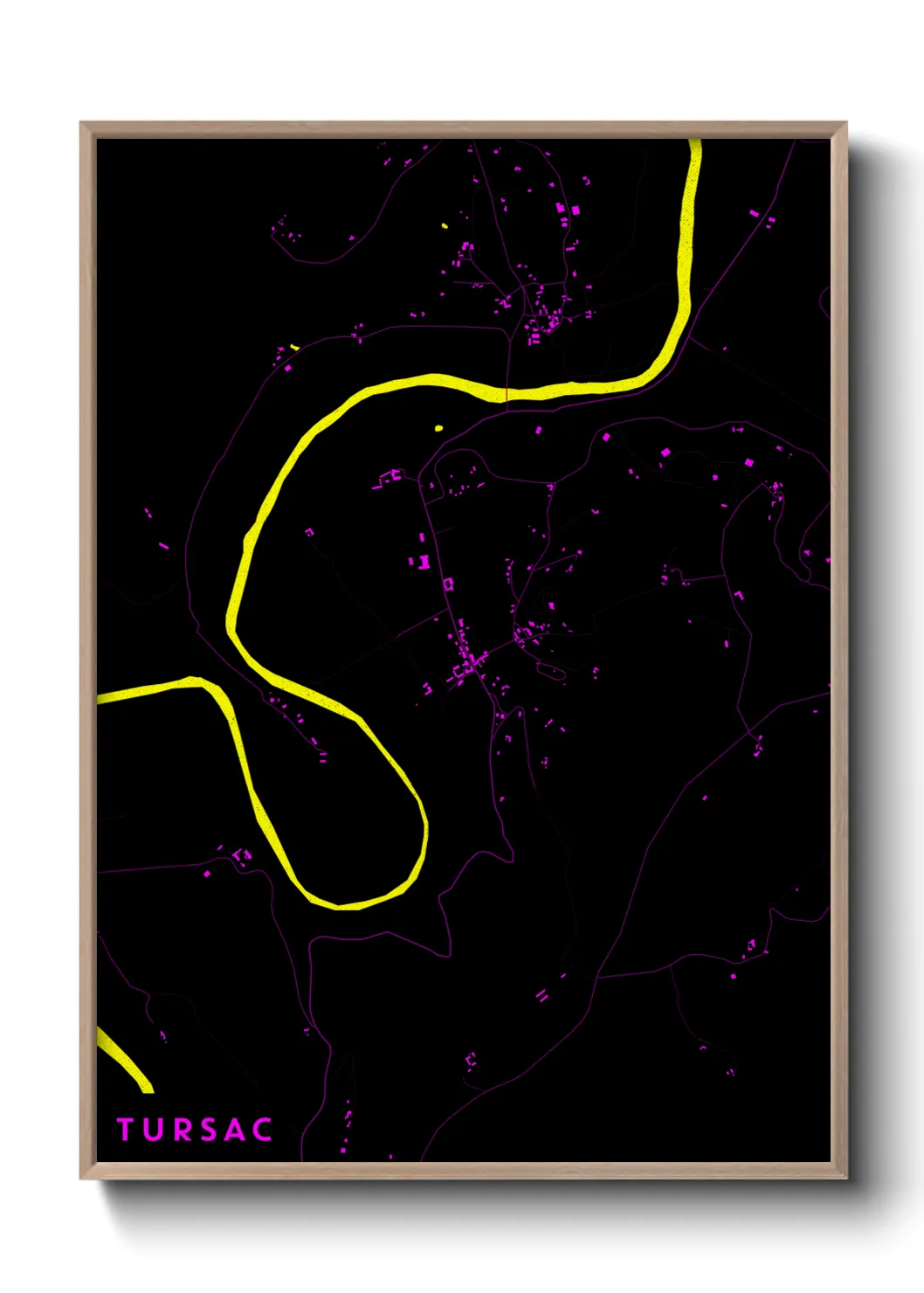 Une affiche de carte sur Tursac