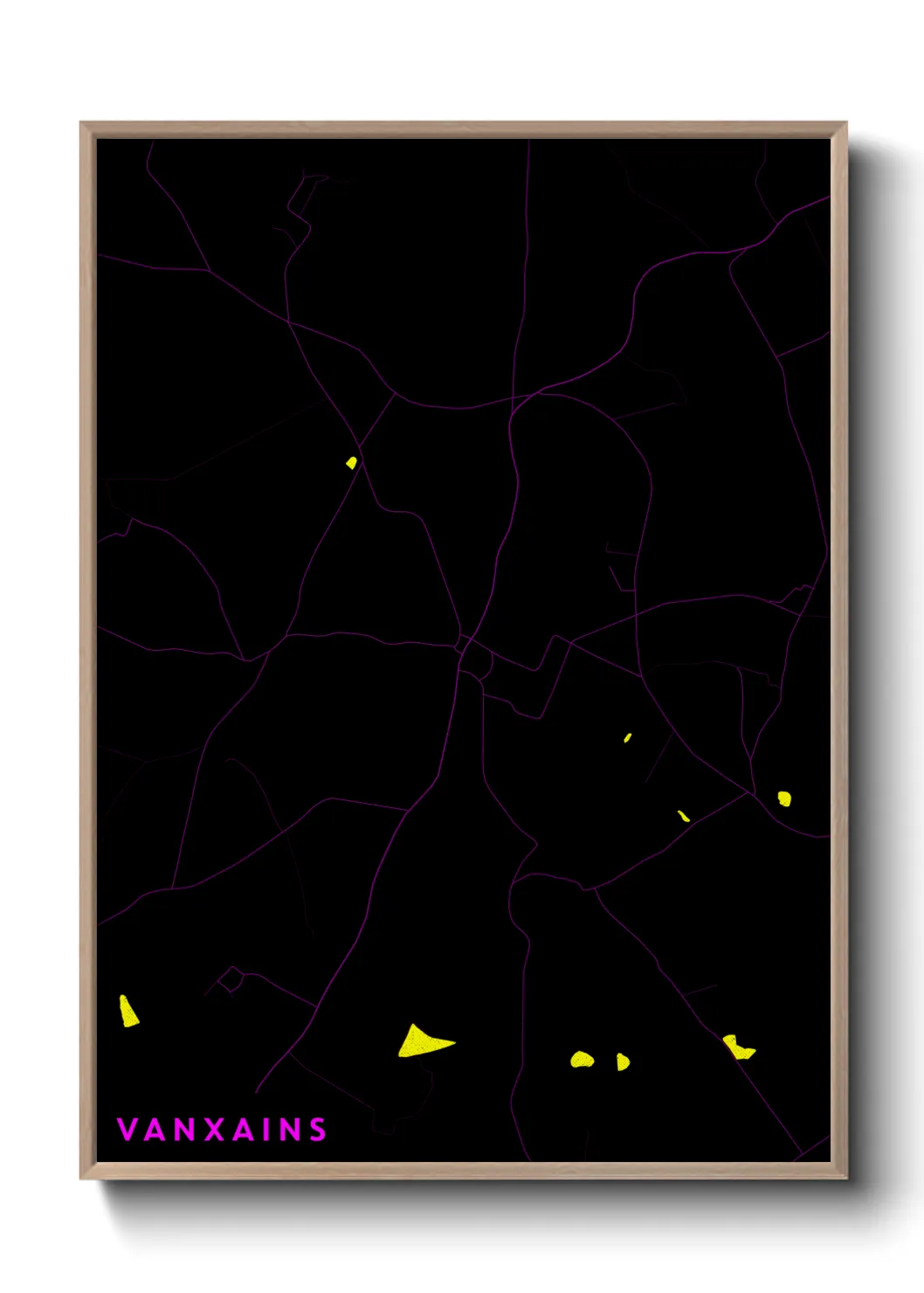 Une affiche de carte sur Vanxains