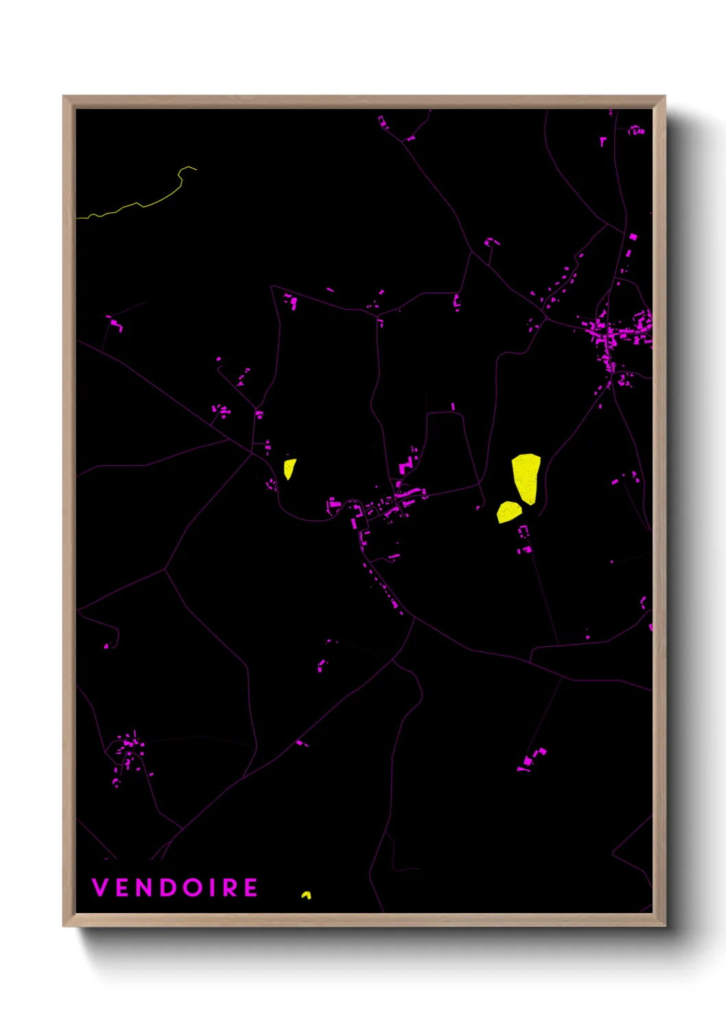 Une affiche de carte sur Vendoire