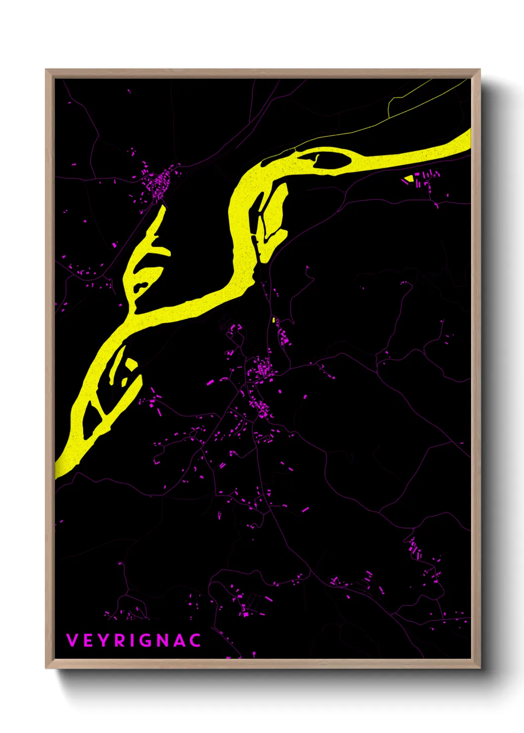 Une affiche de carte sur Veyrignac