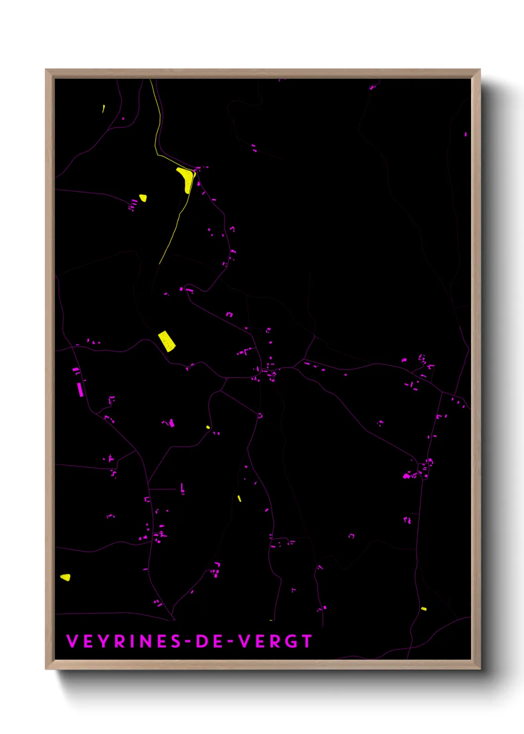 Une affiche de carte sur Veyrines-de-Vergt