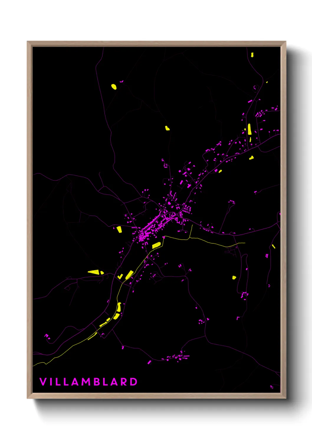 Une affiche de carte sur Villamblard