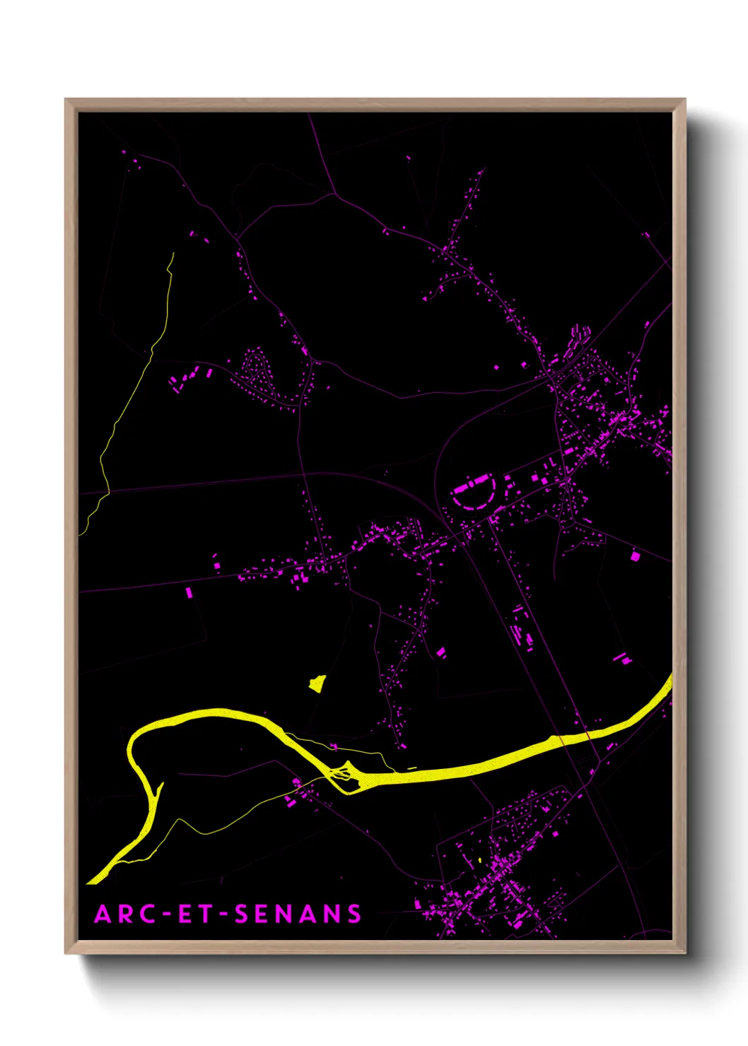 Une affiche de carte sur Arc-et-Senans