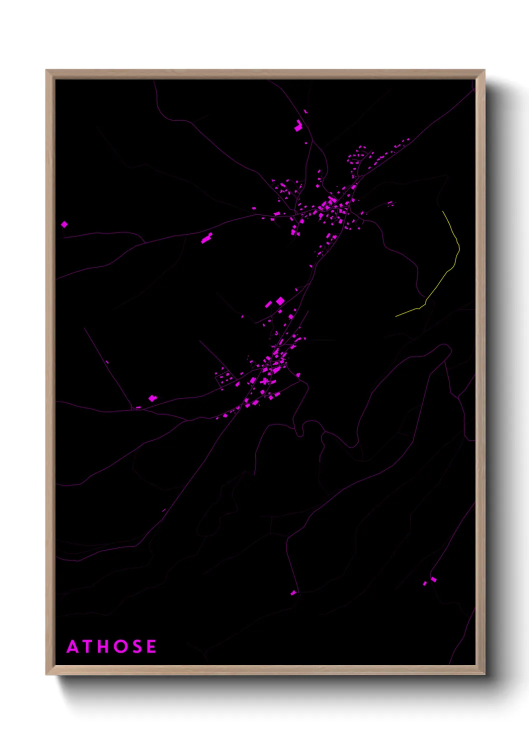 Une affiche de carte sur Athose