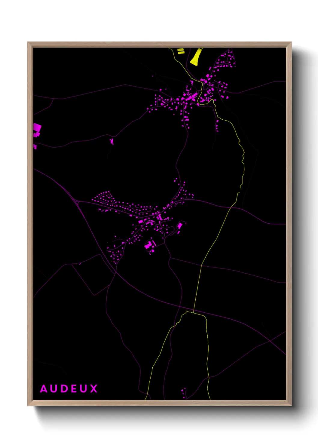 Une affiche de carte sur Audeux