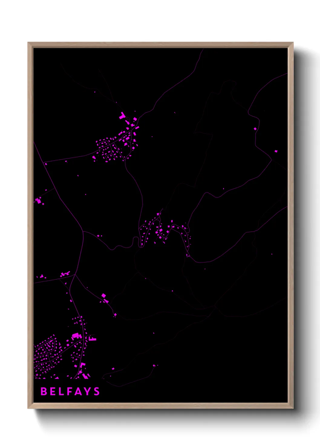 Une affiche de carte sur Belfays
