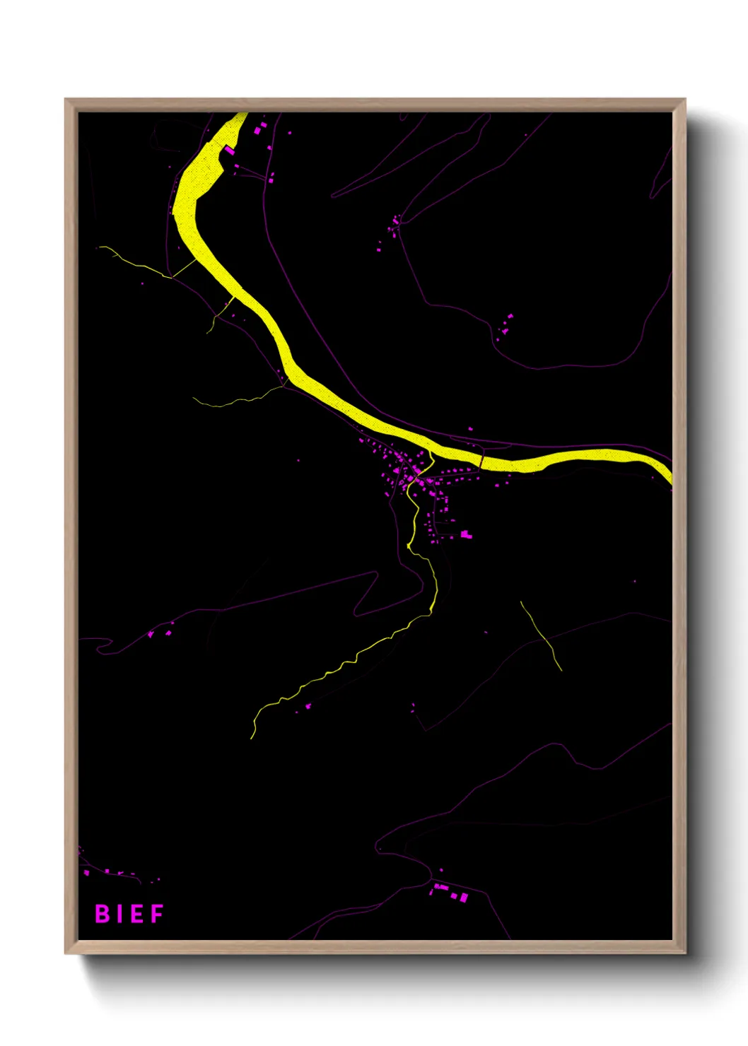 Une affiche de carte sur Bief