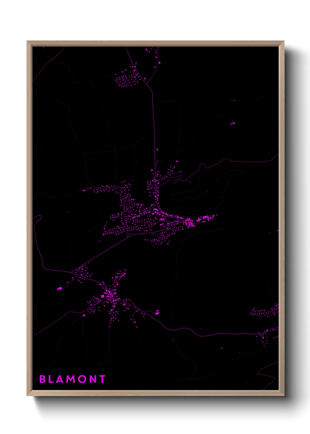 Une affiche de carte sur Blamont