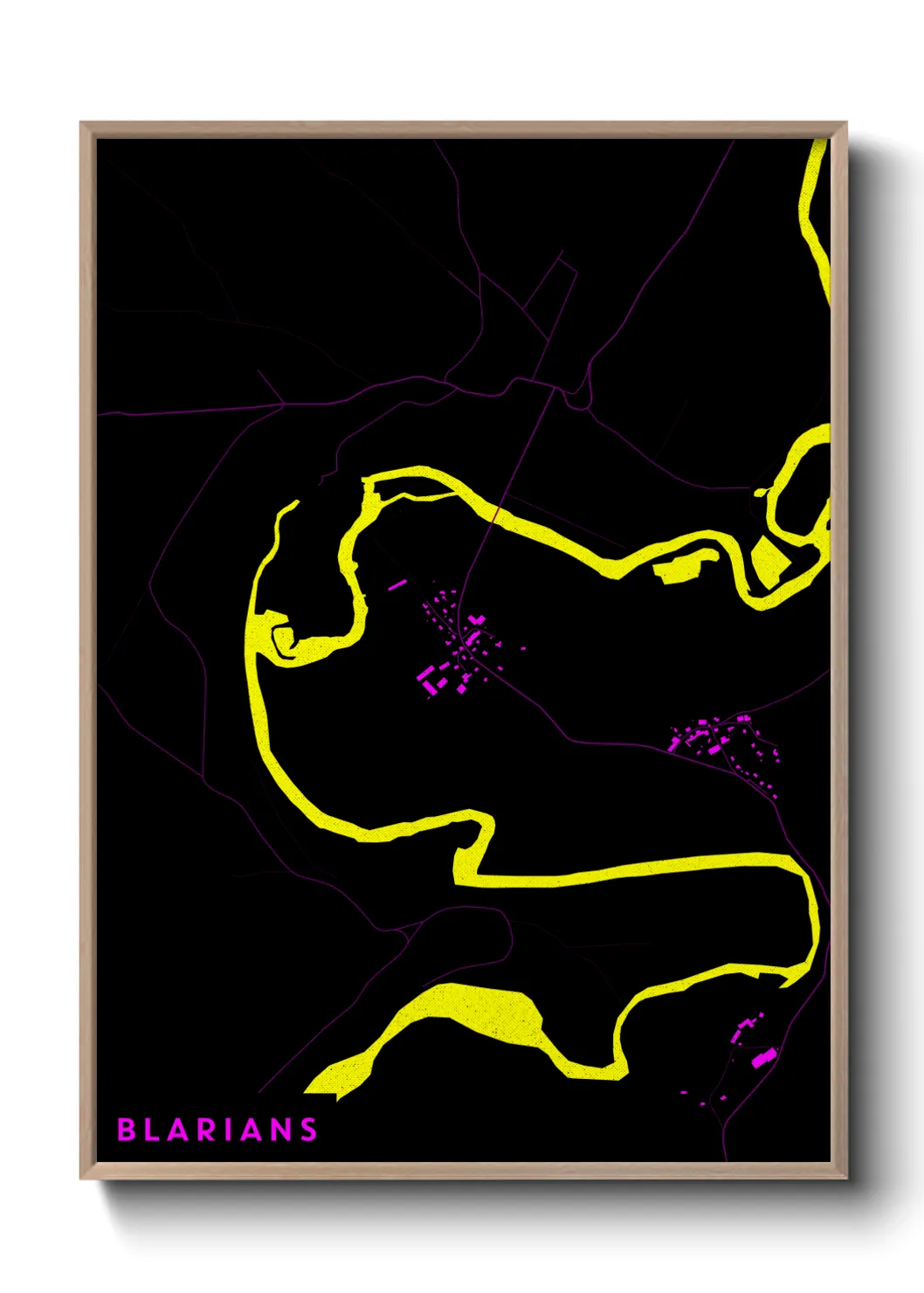 Une affiche de carte sur Blarians