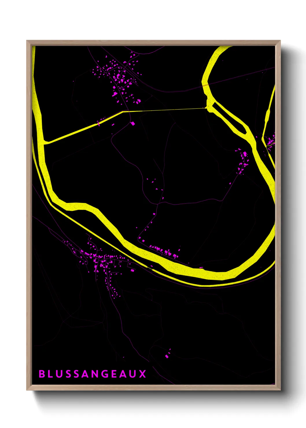 Une affiche de carte sur Blussangeaux