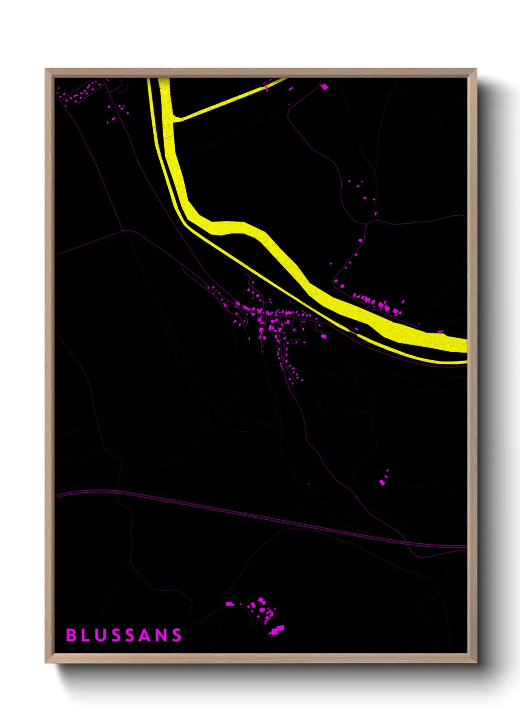 Une affiche de carte sur Blussans