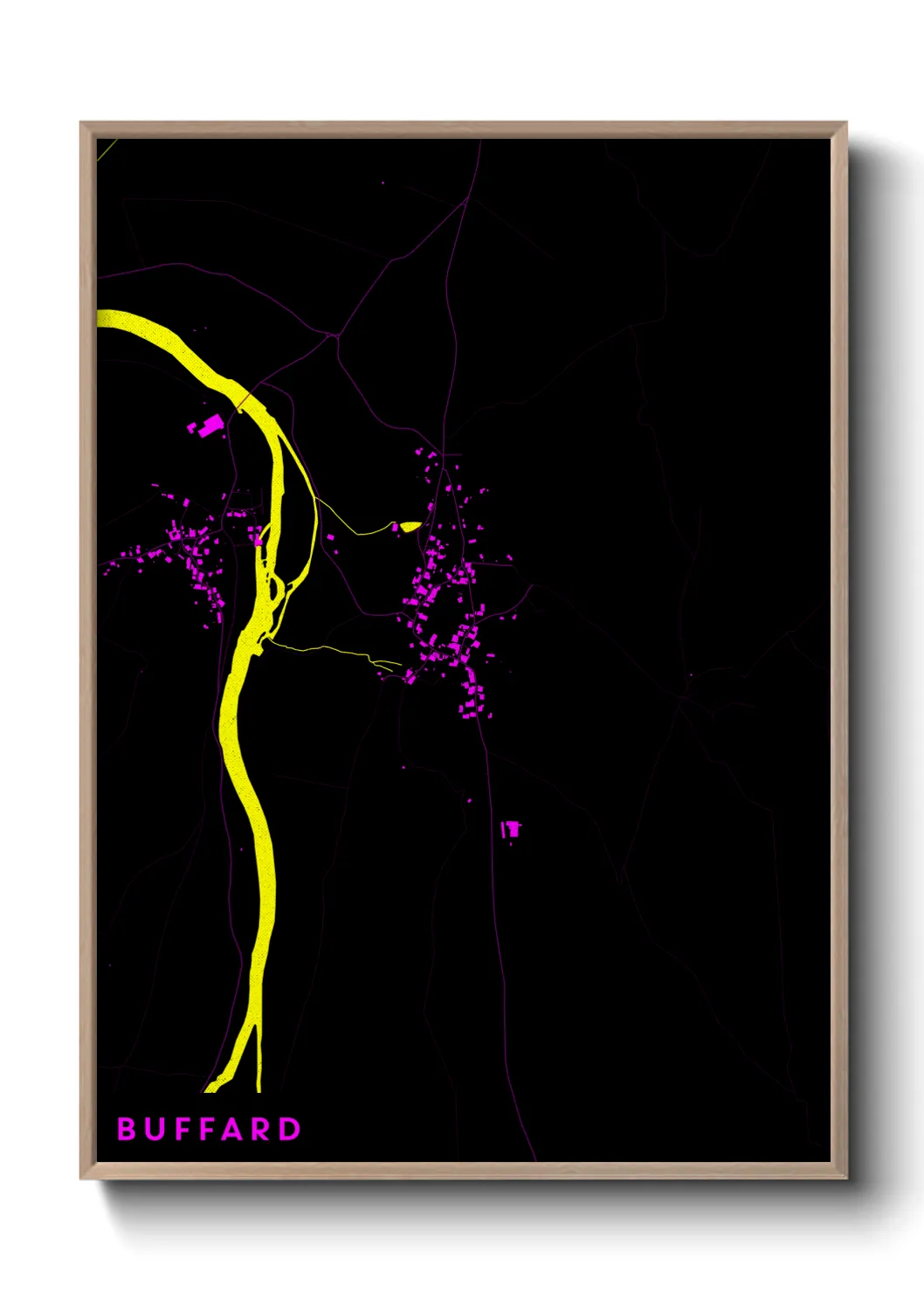 Une affiche de carte sur Buffard