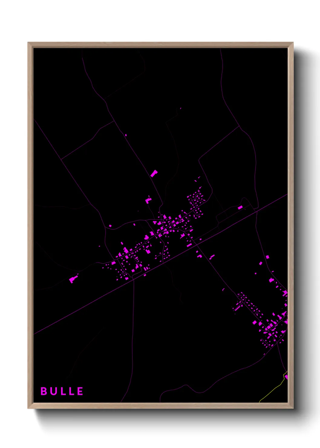 Une affiche de carte sur Bulle