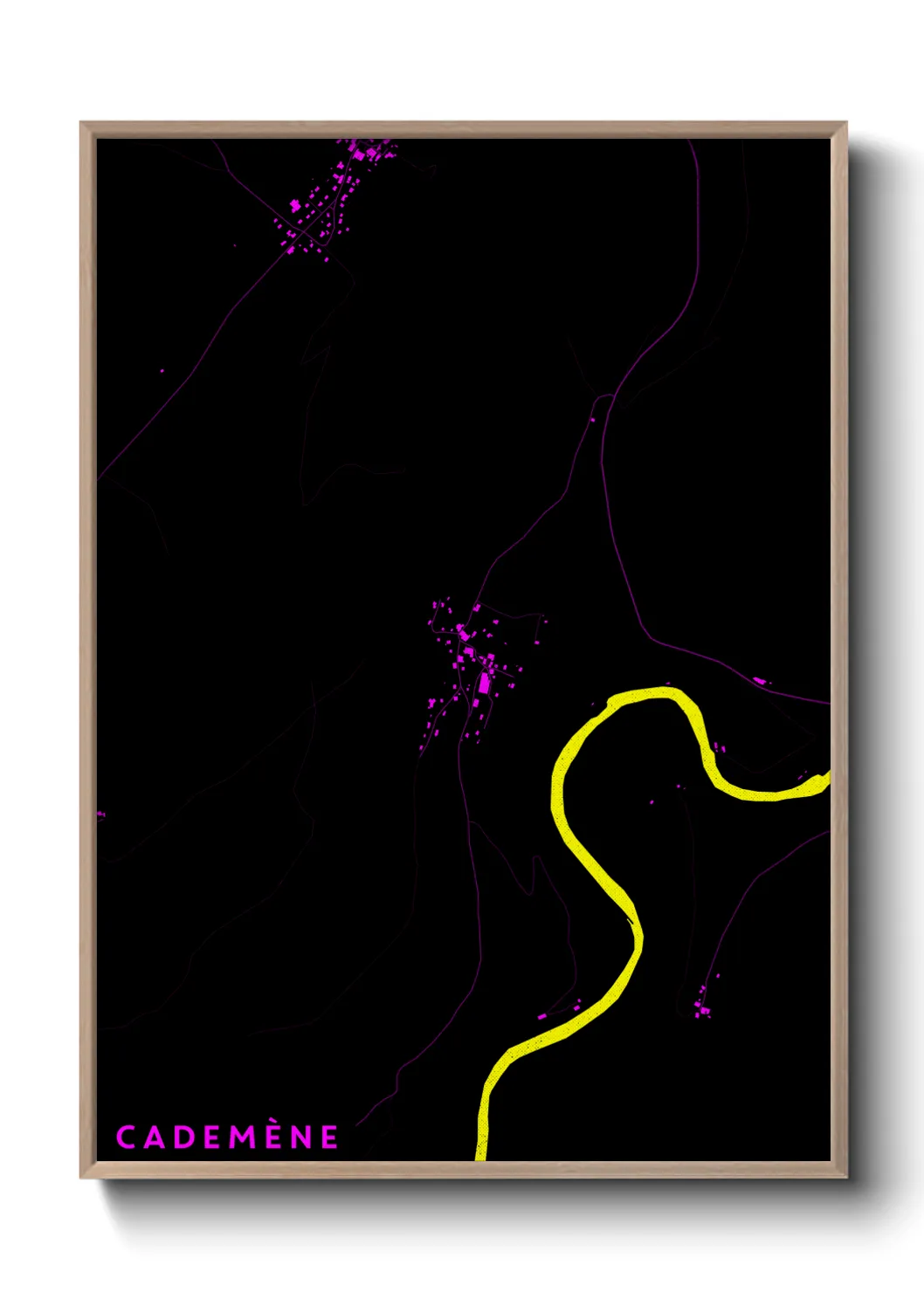 Une affiche de carte sur Cademène