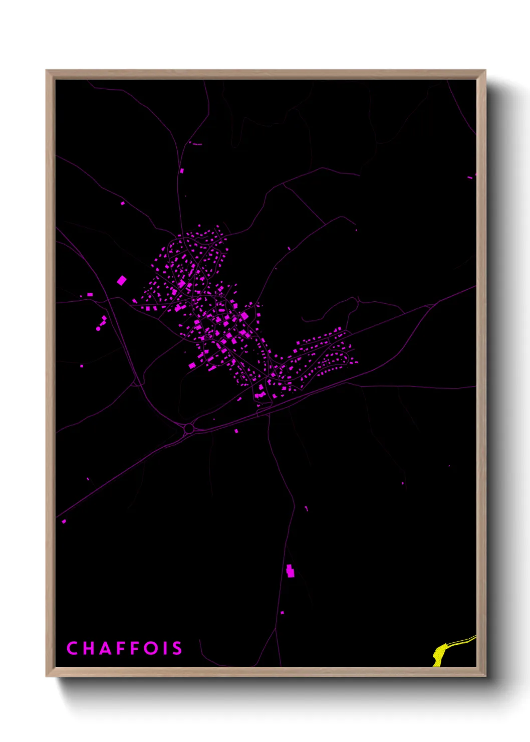 Une affiche de carte sur Chaffois