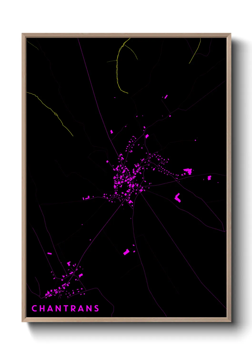 Une affiche de carte sur Chantrans