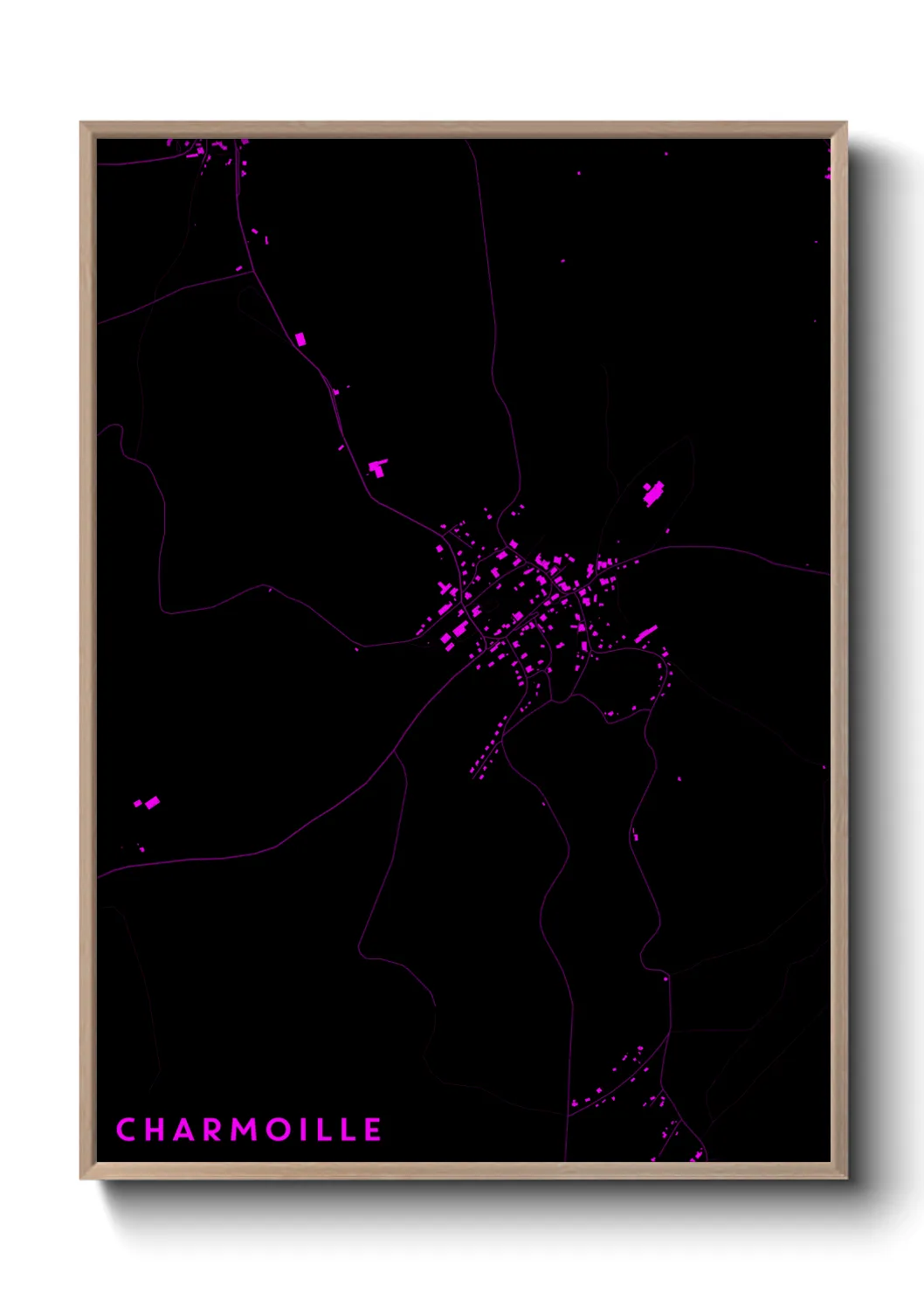 Une affiche de carte sur Charmoille