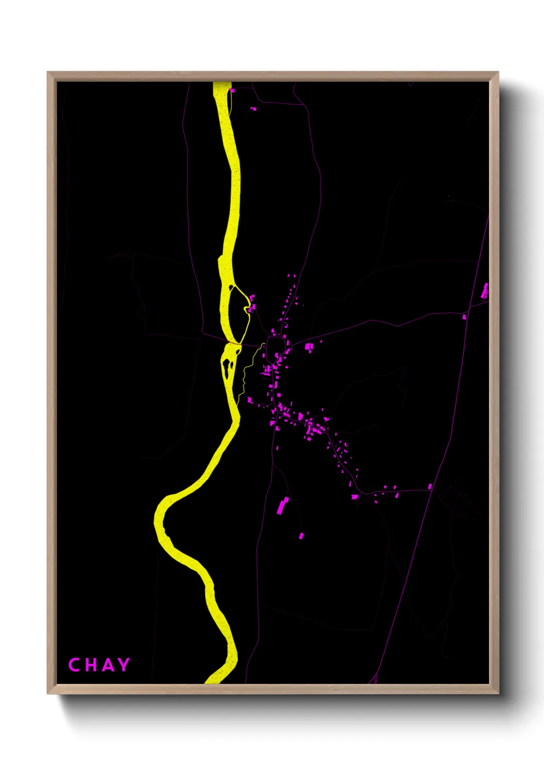 Une affiche de carte sur Chay