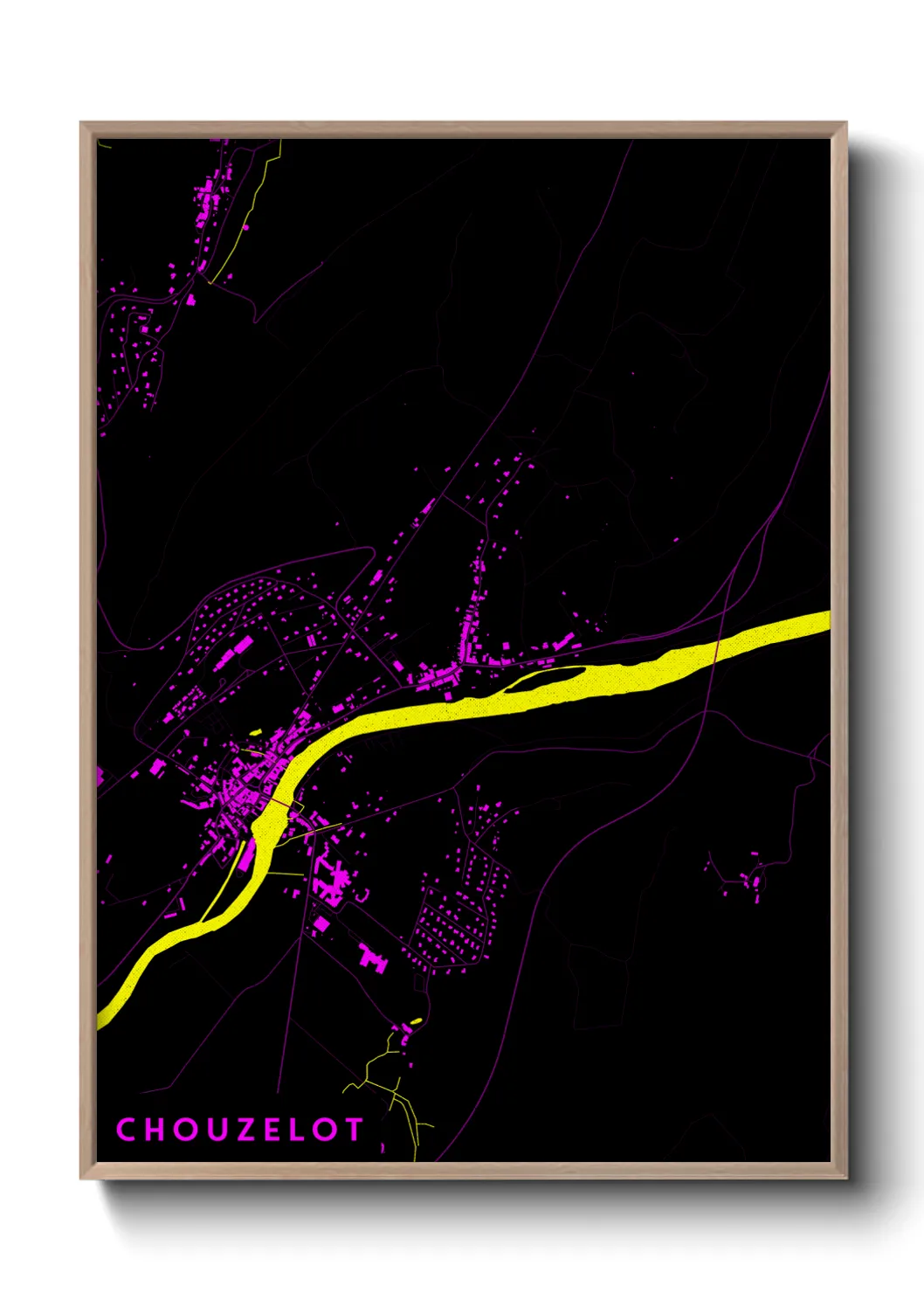 Une affiche de carte sur Chouzelot