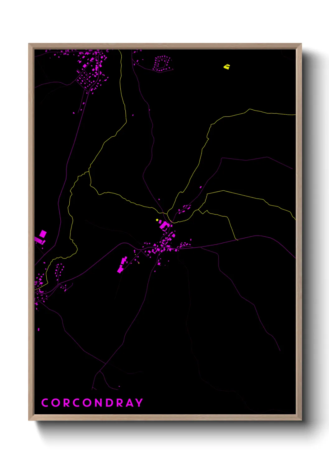 Une affiche de carte sur Corcondray