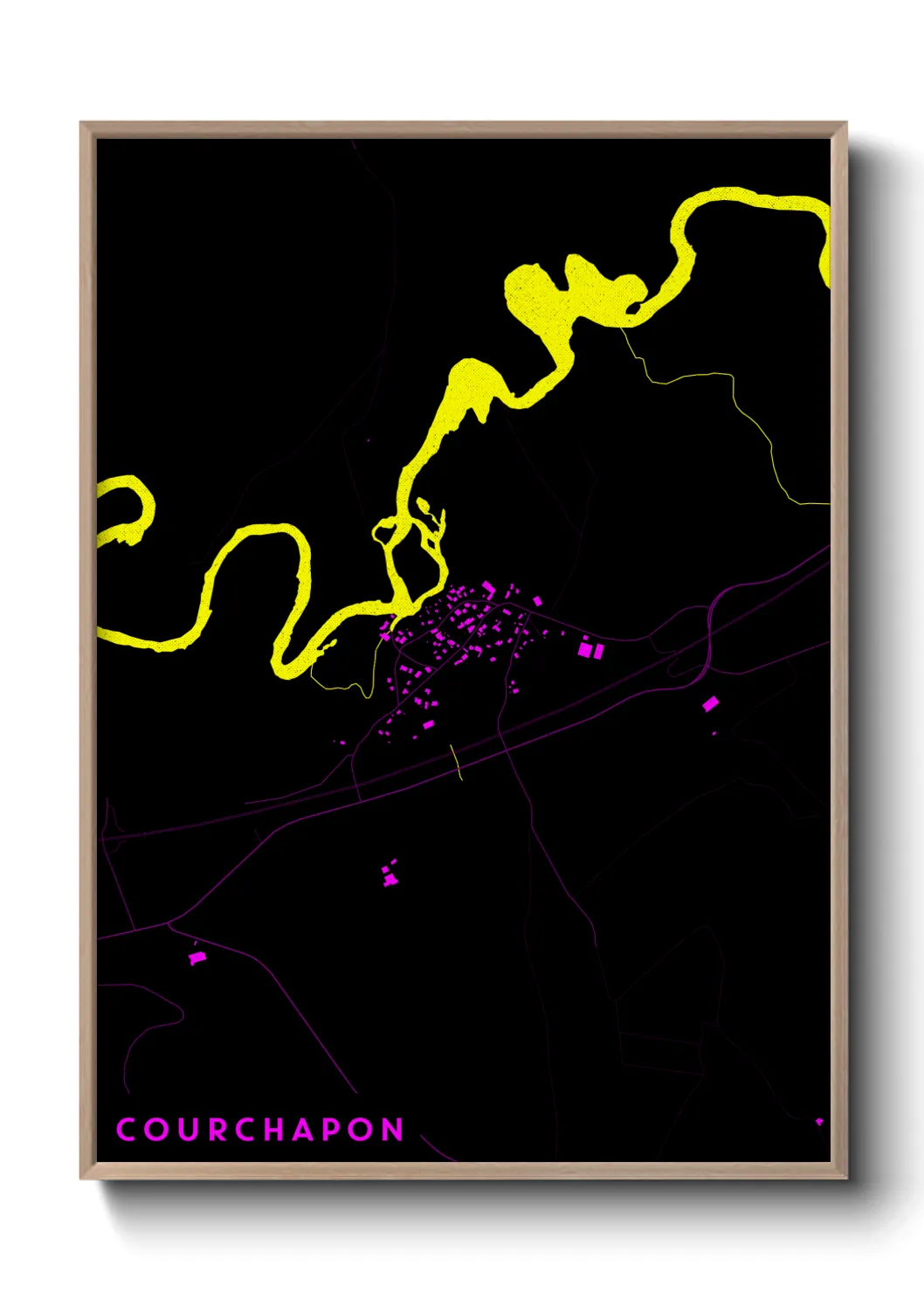 Une affiche de carte sur Courchapon