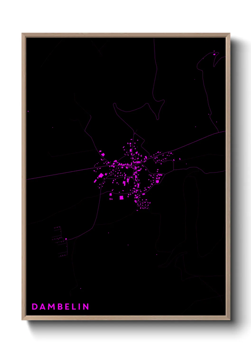Une affiche de carte sur Dambelin