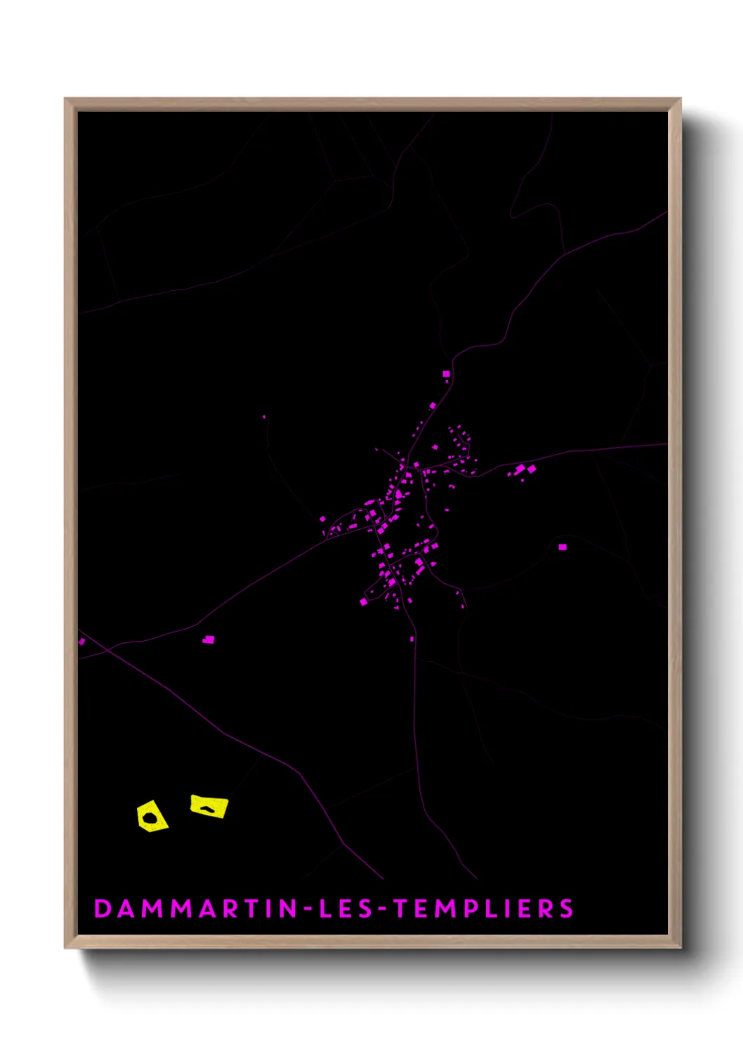 Un poster carteDammartin-les-Templiers