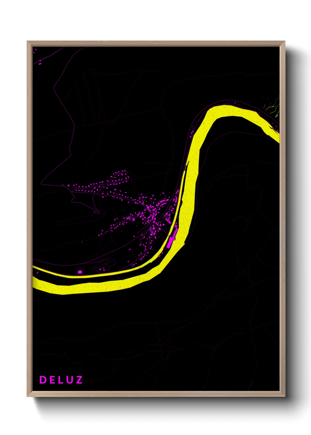 Une affiche de carte sur Deluz