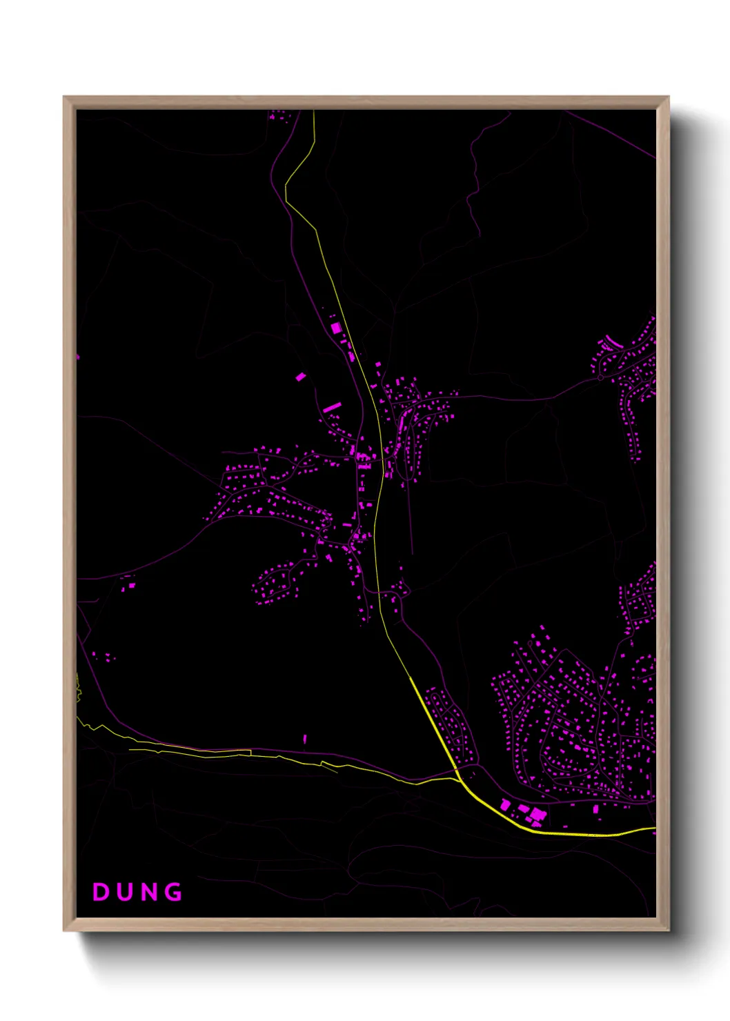 Une affiche de carte sur Dung