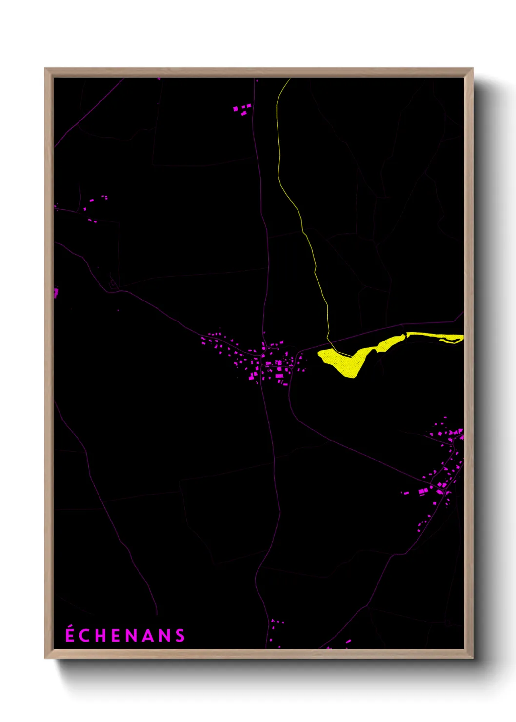 Une affiche de carte sur Échenans