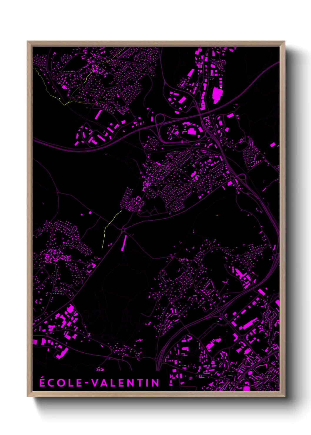 Une affiche de carte sur École-Valentin