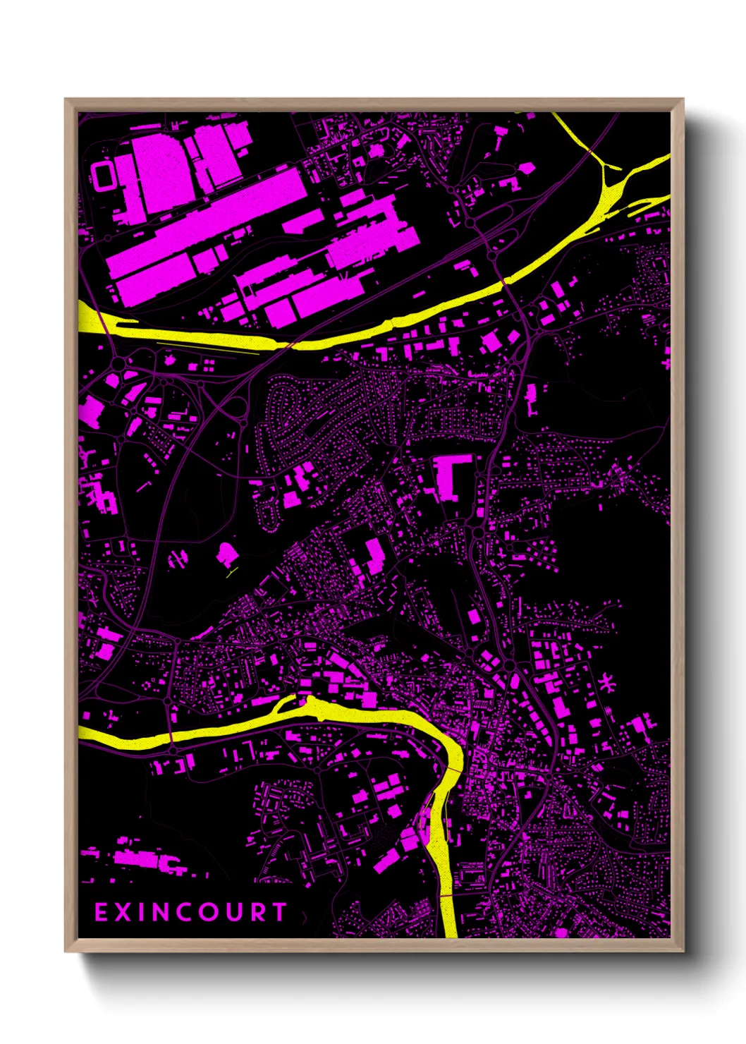 Une affiche de carte sur Exincourt