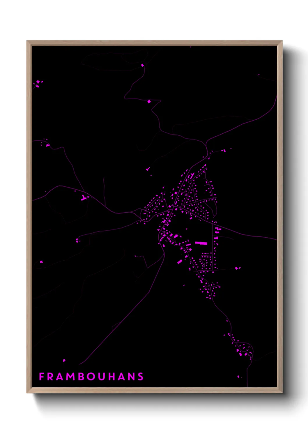 Une affiche de carte sur Frambouhans