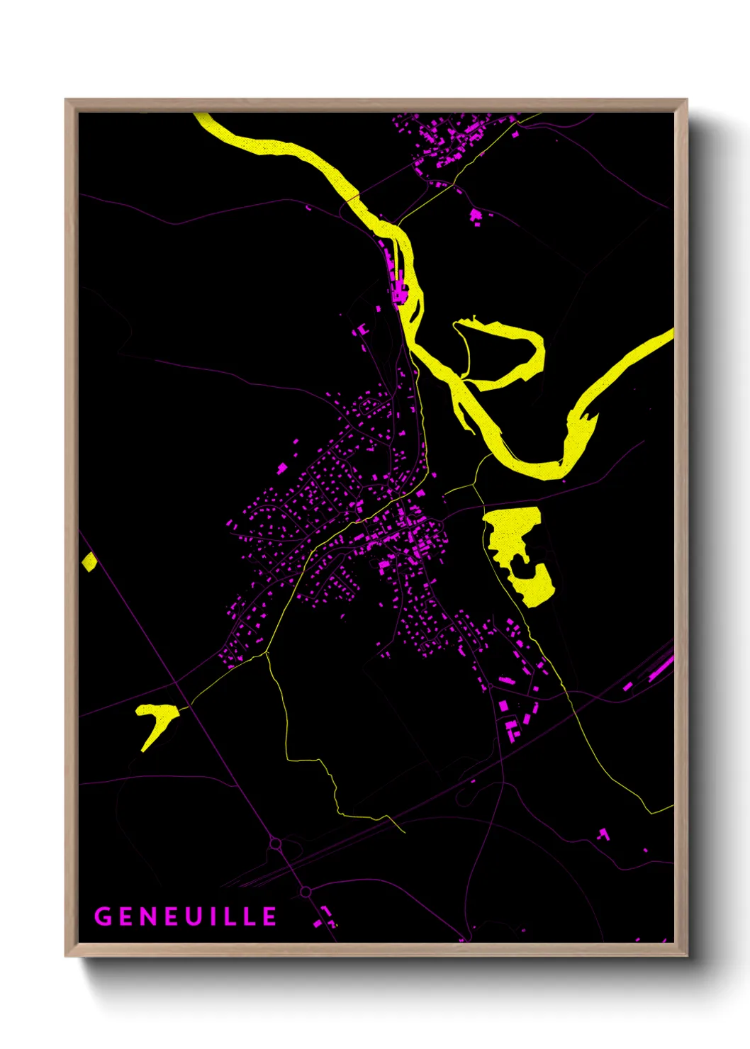Une affiche de carte sur Geneuille