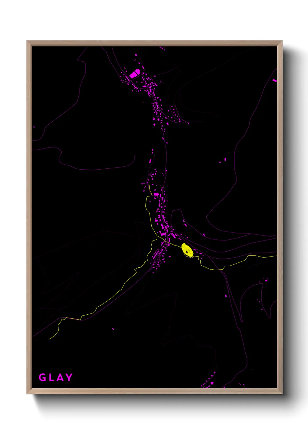 Une affiche de carte sur Glay