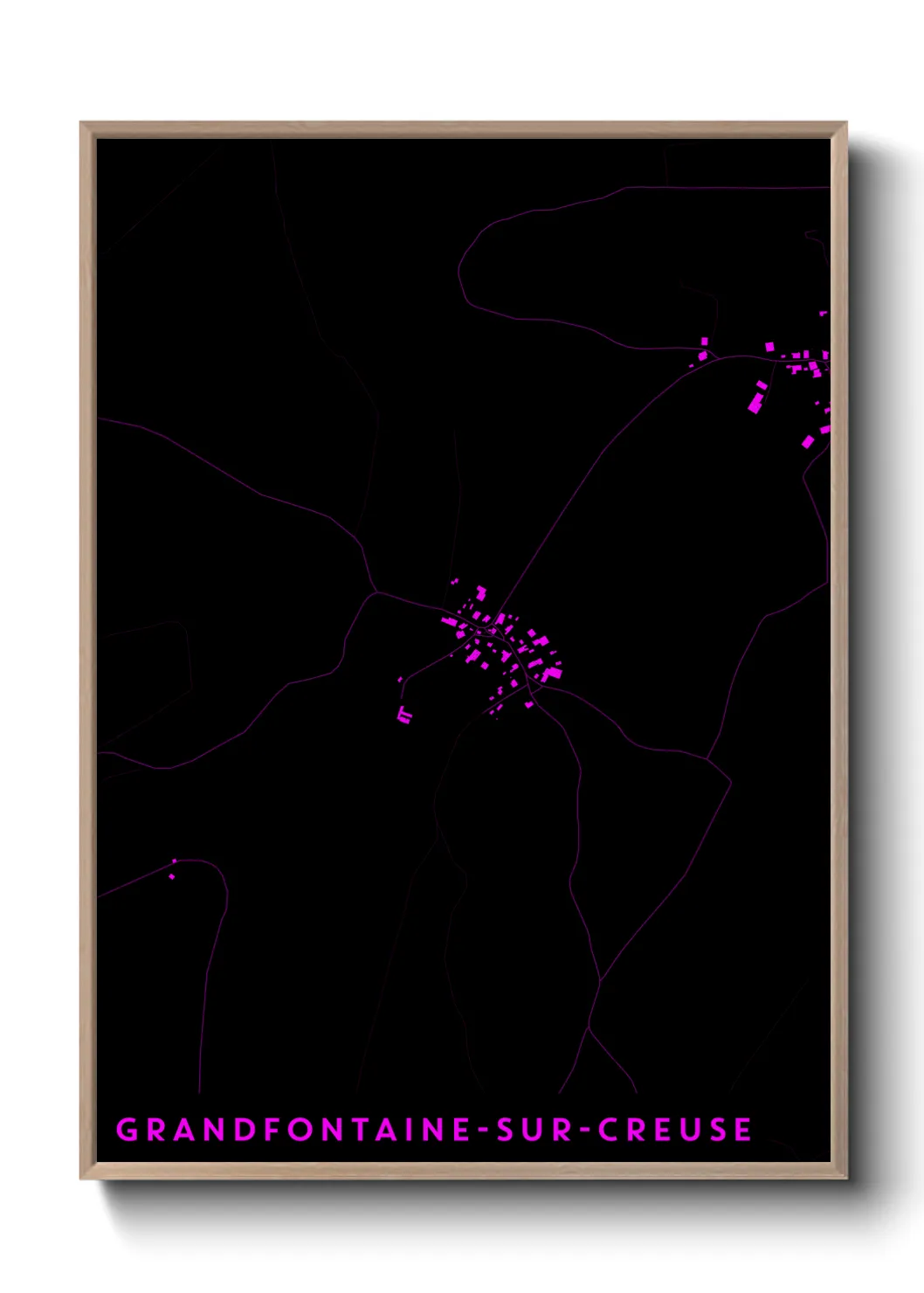 Un poster carteGrandfontaine-sur-Creuse