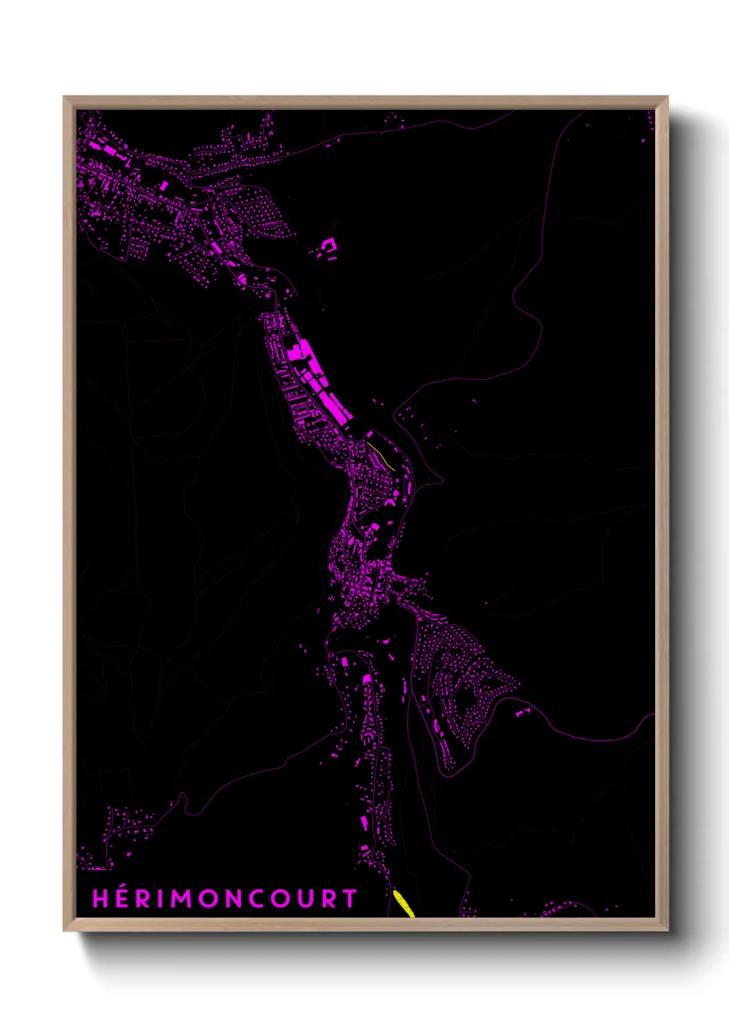 Une affiche de carte sur Hérimoncourt
