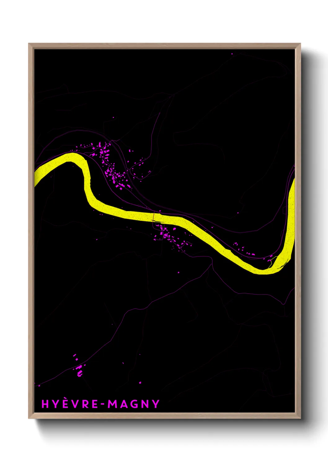 Une affiche de carte sur Hyèvre-Magny