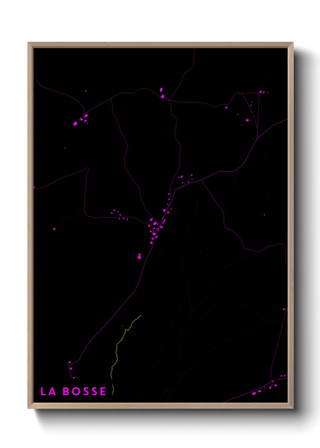 Une affiche de carte sur La Bosse