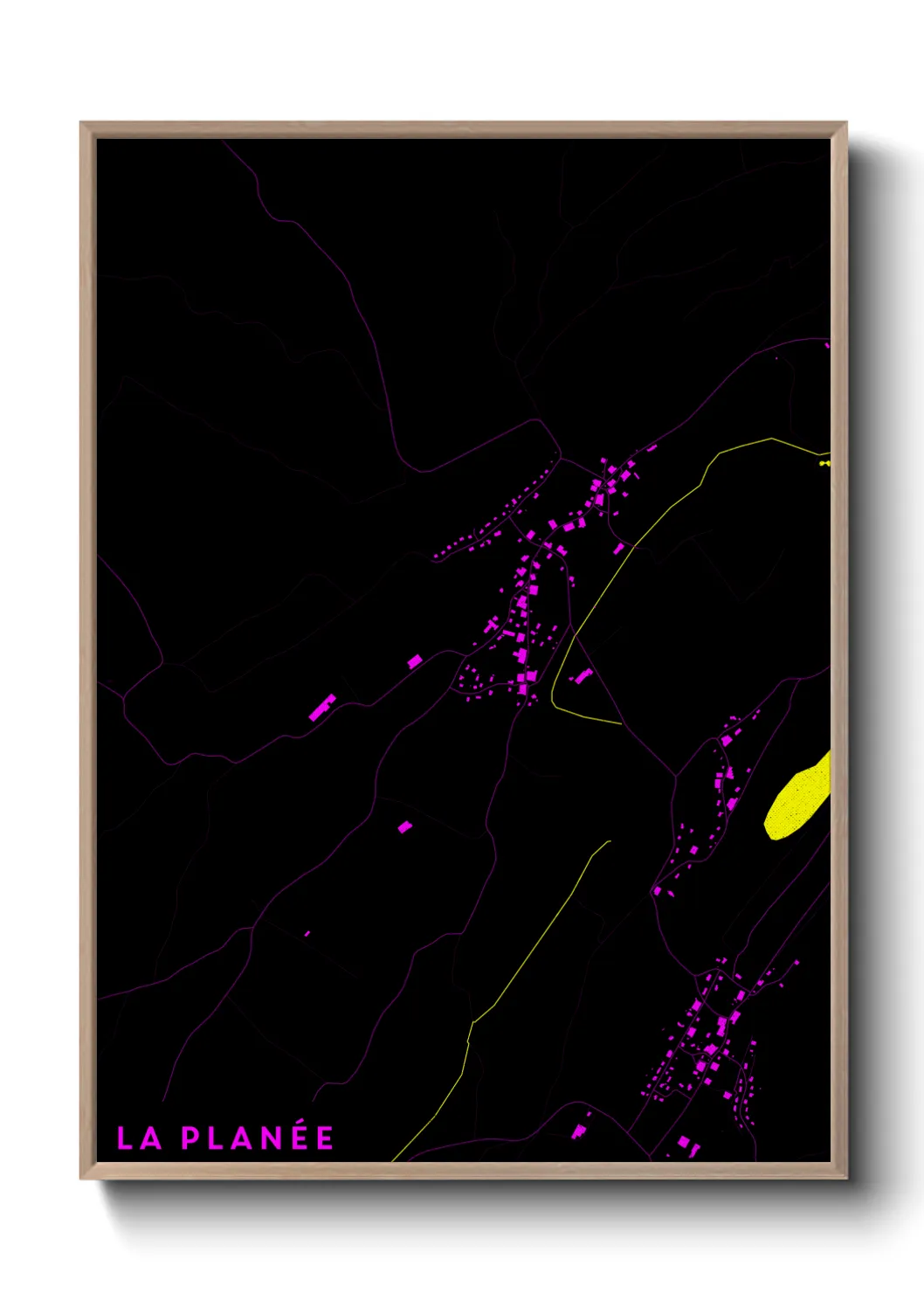 Une affiche de carte sur La Planée