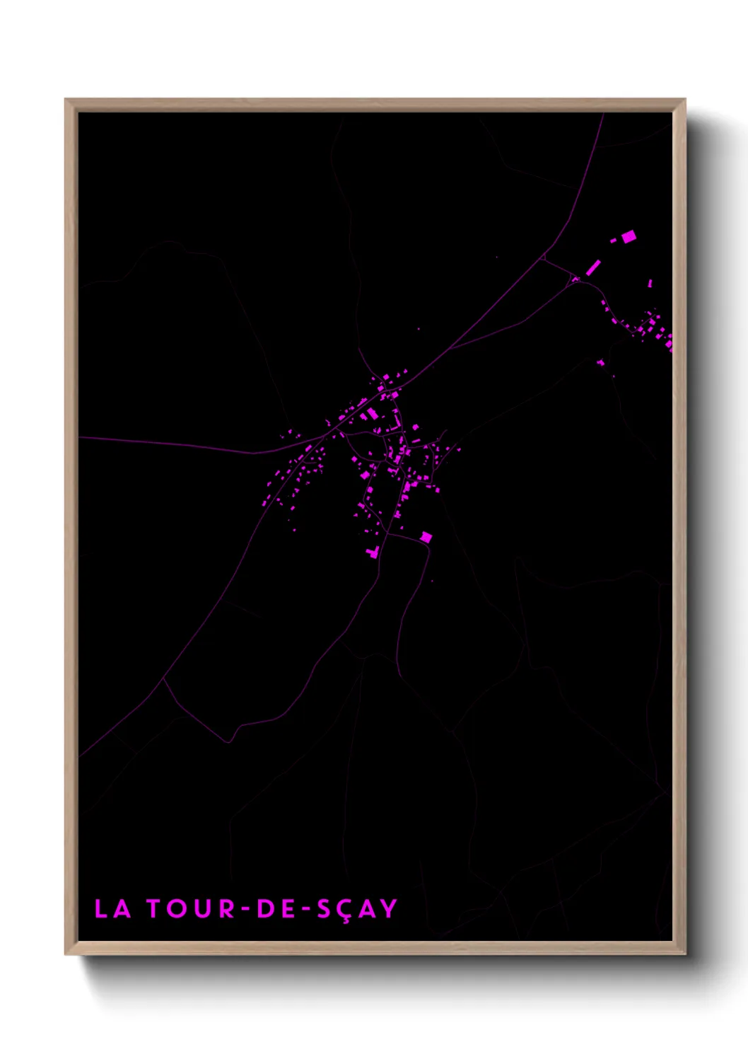 Une affiche de carte sur La Tour-de-Sçay