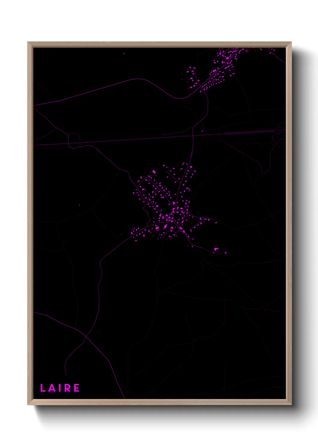Une affiche de carte sur Laire