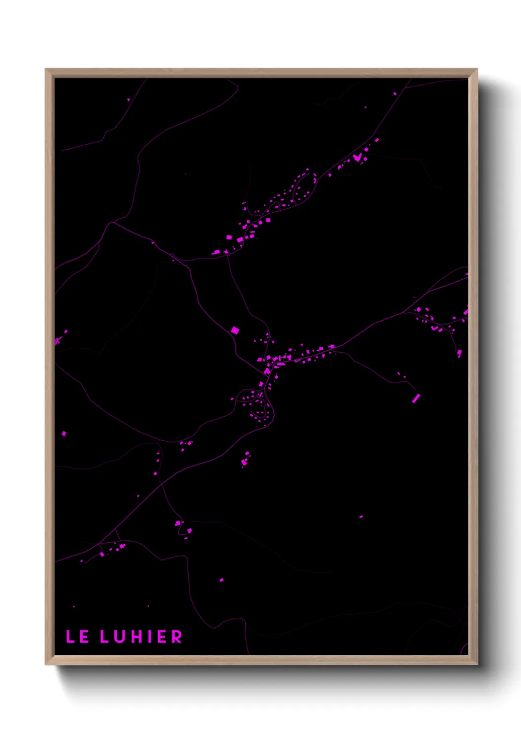 Une affiche de carte sur Le Luhier