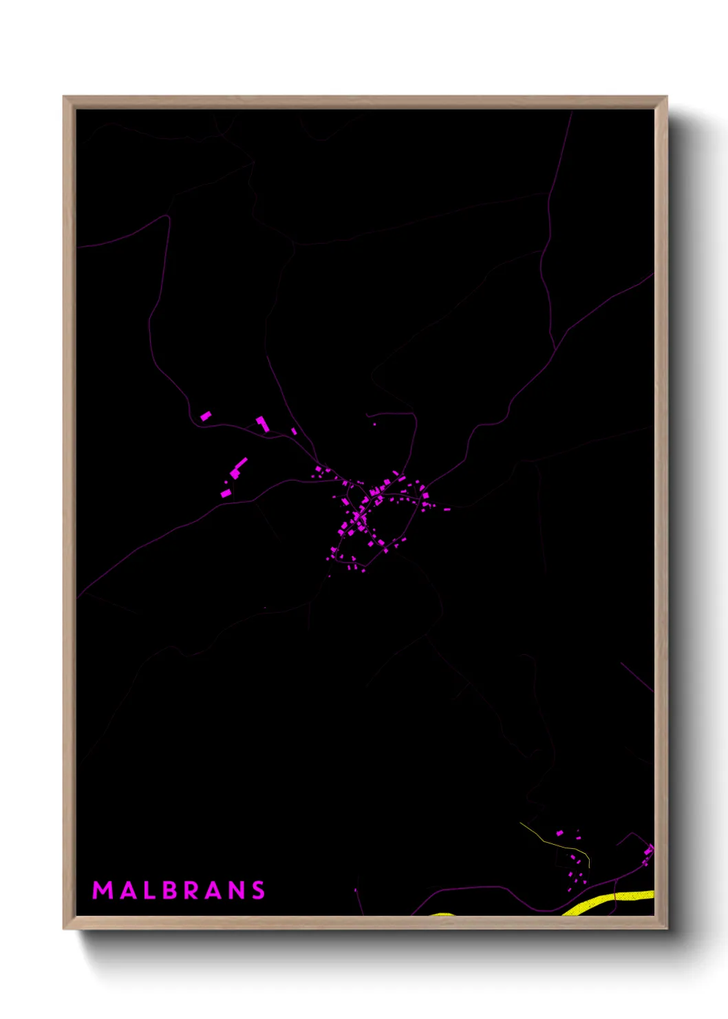 Une affiche de carte sur Malbrans