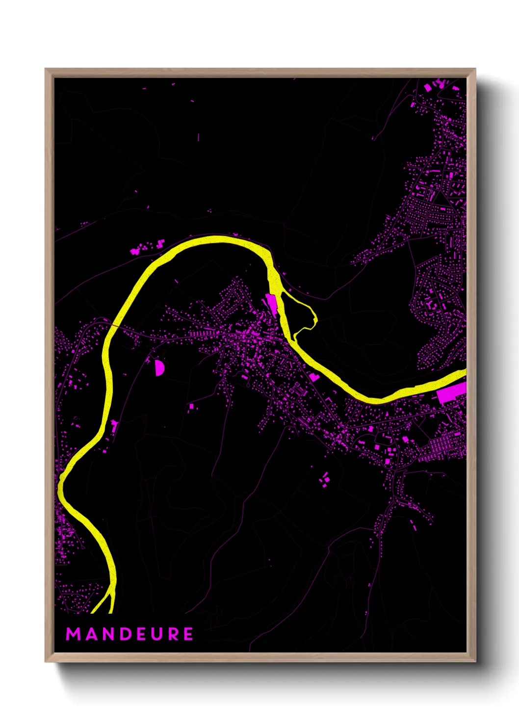 Une affiche de carte sur Mandeure