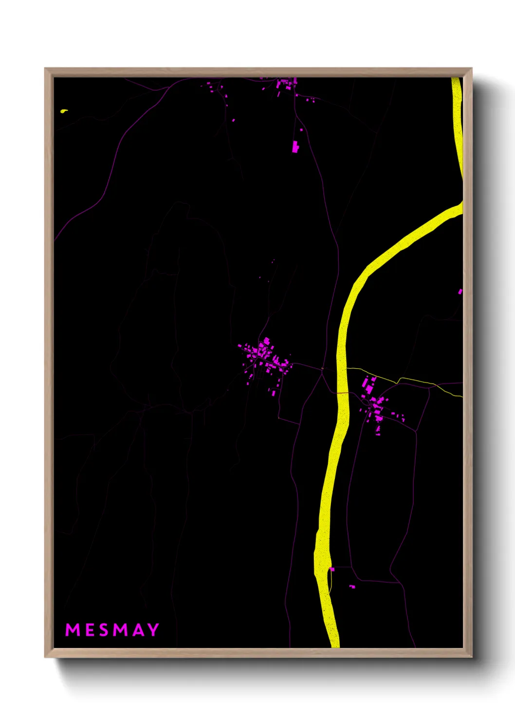Une affiche de carte sur Mesmay