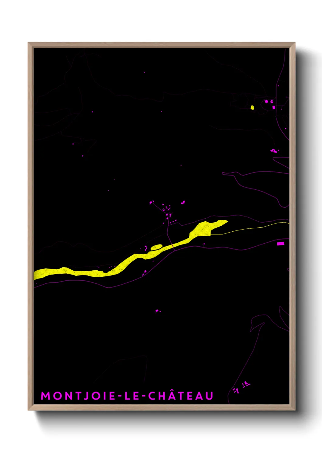 Une affiche de carte sur Montjoie-le-Château