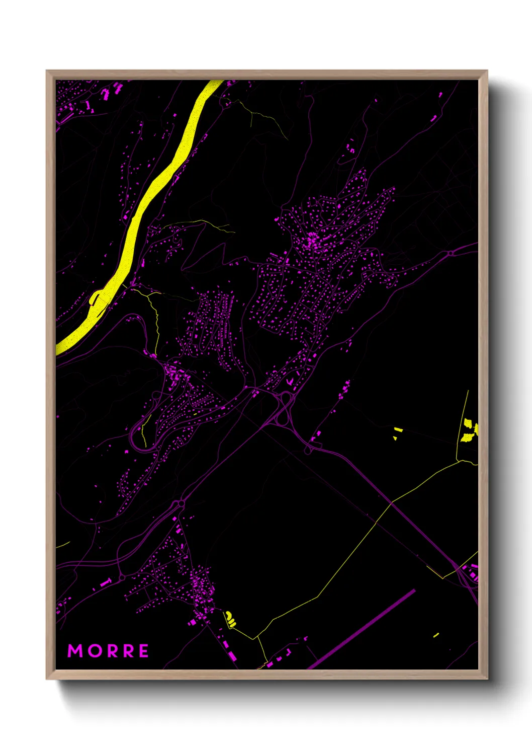 Une affiche de carte sur Morre